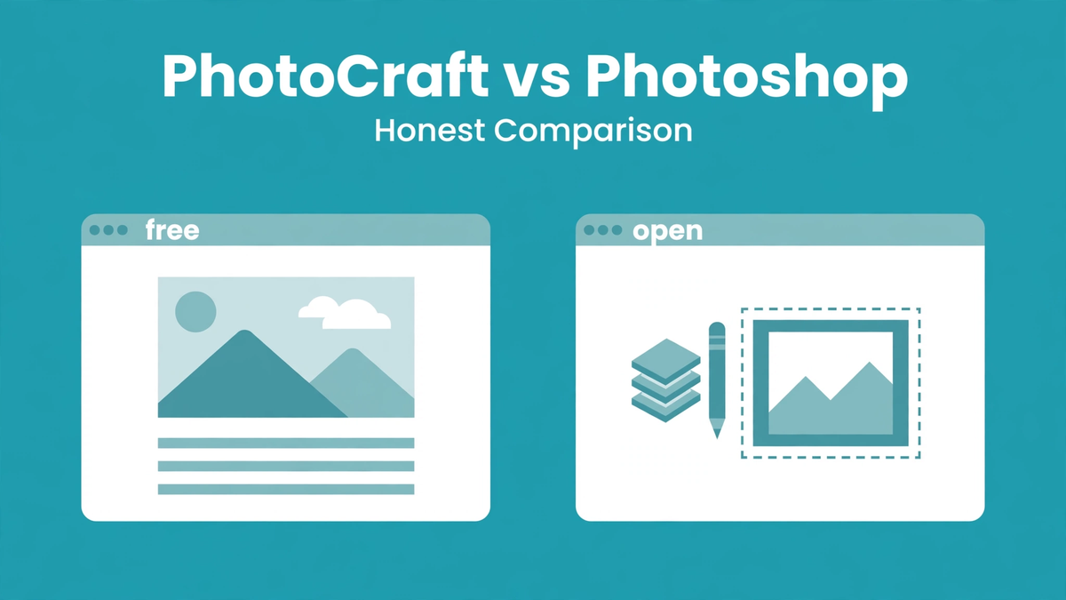 PhotoCraft vs Photoshop: An Honest Comparison (2026)